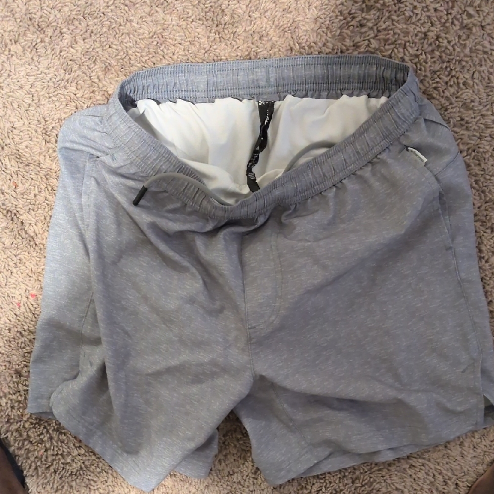 Men's Light Gray Athletic Shorts